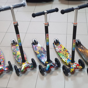 Самокат 3-х колёсный ''MicMox'' с принтом